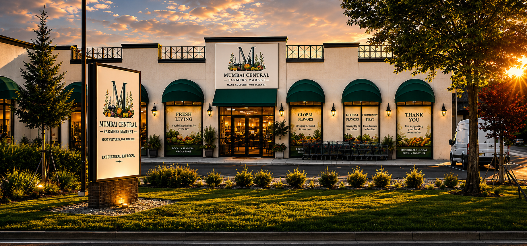 Mumbai Central Farmers Market storefront in Hatfield, Pennsylvania