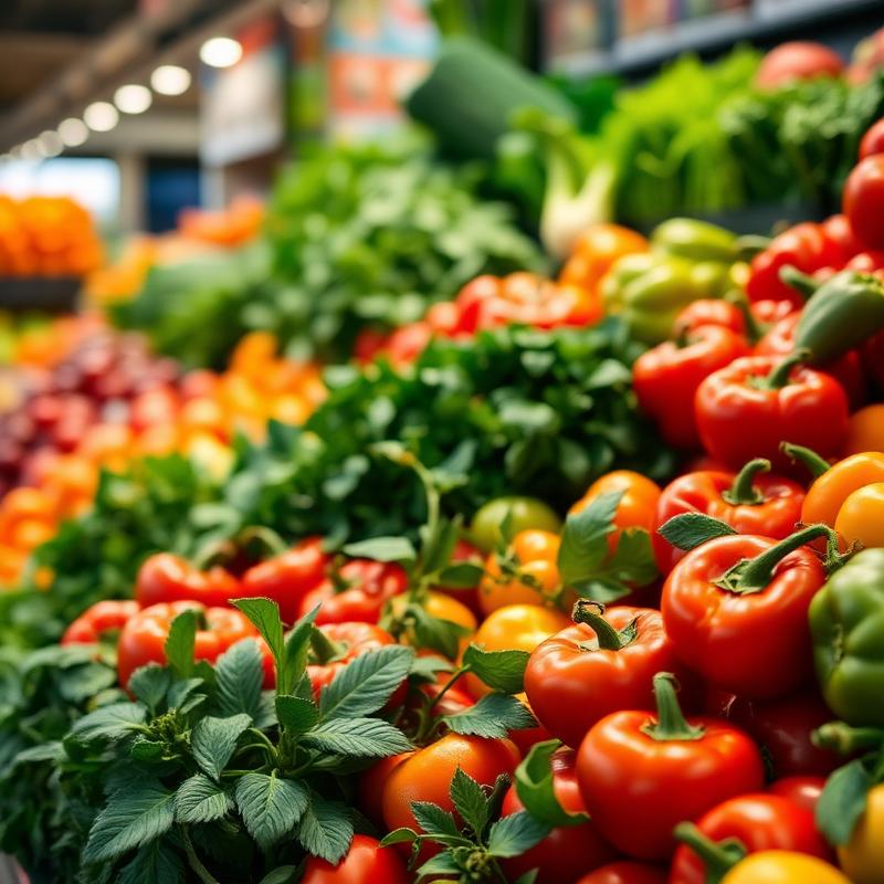 Fresh produce display at Mumbai Central Farmers Market